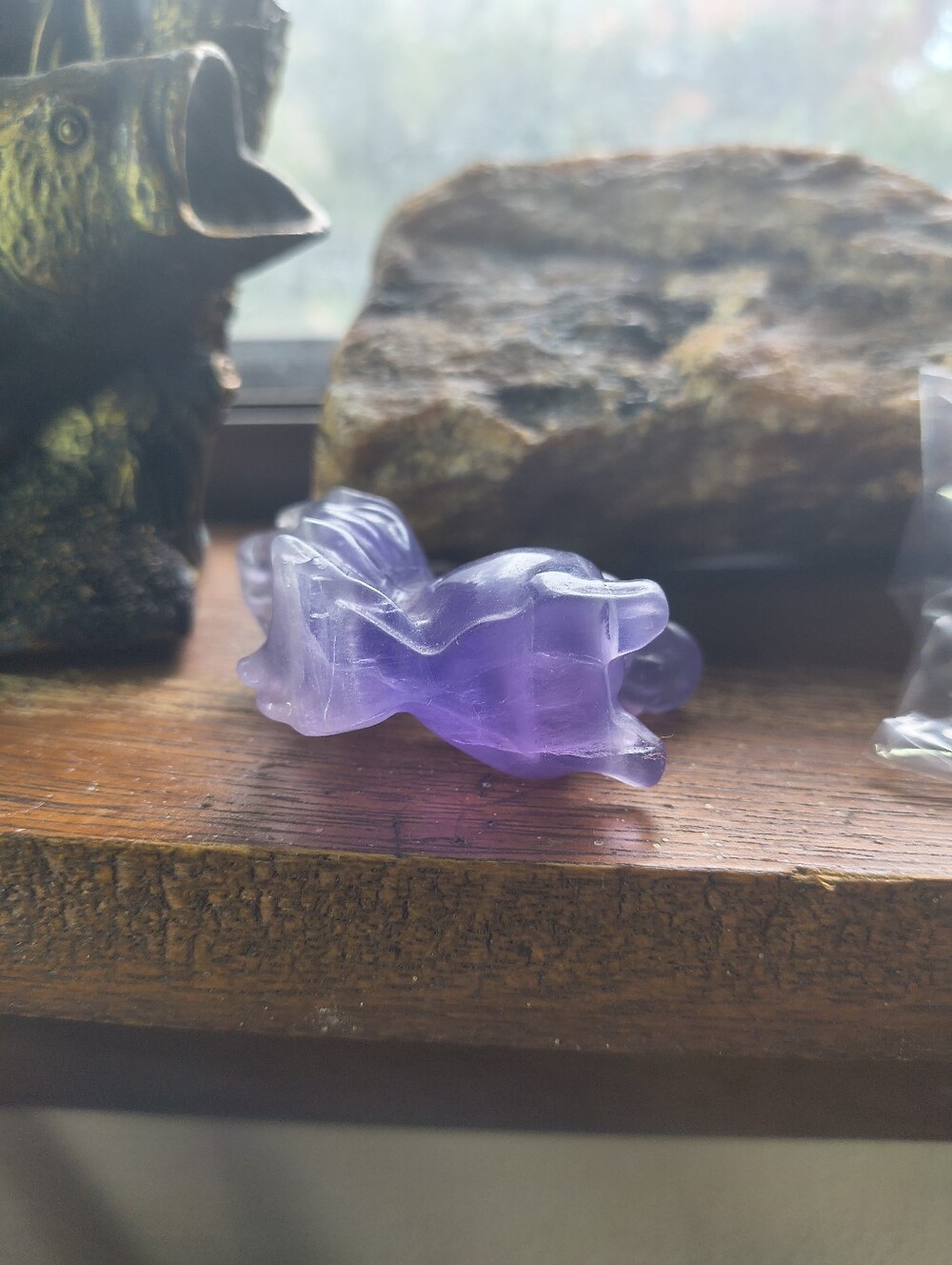 Purple Quartz Crystal Squirrel Figurine - Picture 9 of 9